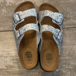 Simply Southern Glitter Sandals Size 10